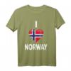 I love Norway Lustiges Norwegen T-Shirt mit Flagge & Wikinger-Motiv – Souvenir für Norwegen-Fans, Urlauber & Outdoor-Enthusiasten