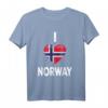 I love Norway Lustiges Norwegen T-Shirt mit Flagge & Wikinger-Motiv – Souvenir für Norwegen-Fans, Urlauber & Outdoor-Enthusiasten