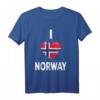 I love Norway Lustiges Norwegen T-Shirt mit Flagge & Wikinger-Motiv – Souvenir für Norwegen-Fans, Urlauber & Outdoor-Enthusiasten