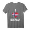 I love Norway Lustiges Norwegen T-Shirt mit Flagge & Wikinger-Motiv – Souvenir für Norwegen-Fans, Urlauber & Outdoor-Enthusiasten