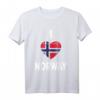 I love Norway Lustiges Norwegen T-Shirt mit Flagge & Wikinger-Motiv – Souvenir für Norwegen-Fans, Urlauber & Outdoor-Enthusiasten