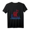Norwegisches Schiff Segeln Geschenk - Norwegen T-Shirt mit Flagge für Skandinavien- und Wikinger-Liebhaber, perfekt zu Weihnachten & Geburtstag
