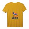 Damen Norge Elch T-Shirt mit Norwegen Flagge – Perfekt für Norwegen-Urlaub, Fjorde, Berge und Angeln