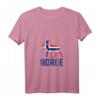 Damen Norge Elch T-Shirt mit Norwegen Flagge – Perfekt für Norwegen-Urlaub, Fjorde, Berge und Angeln