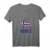 Damen Norge Elch T-Shirt mit Norwegen Flagge – Perfekt für Norwegen-Urlaub, Fjorde, Berge und Angeln