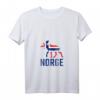 Damen Norge Elch T-Shirt mit Norwegen Flagge – Perfekt für Norwegen-Urlaub, Fjorde, Berge und Angeln
