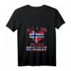 Damen Norwegen T-Shirt mit Flagge - Perfektes Geschenk für Norwegen-Liebhaber, Wanderer, Skifahrer & Wikinger-Fans