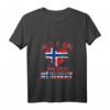 Damen Norwegen T-Shirt mit Flagge - Perfektes Geschenk für Norwegen-Liebhaber, Wanderer, Skifahrer & Wikinger-Fans
