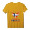 Damen Norwegen T-Shirt mit Flagge - Perfektes Geschenk für Norwegen-Liebhaber, Wanderer, Skifahrer & Wikinger-Fans