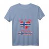 Damen Norwegen T-Shirt mit Flagge - Perfektes Geschenk für Norwegen-Liebhaber, Wanderer, Skifahrer & Wikinger-Fans