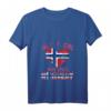 Damen Norwegen T-Shirt mit Flagge - Perfektes Geschenk für Norwegen-Liebhaber, Wanderer, Skifahrer & Wikinger-Fans