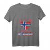 Damen Norwegen T-Shirt mit Flagge - Perfektes Geschenk für Norwegen-Liebhaber, Wanderer, Skifahrer & Wikinger-Fans