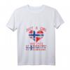 Damen Norwegen T-Shirt mit Flagge - Perfektes Geschenk für Norwegen-Liebhaber, Wanderer, Skifahrer & Wikinger-Fans