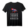 Ich Brauche Keine Therapie Ich Muss Nur Nach Norwegen T-Shirt mit Elch und Flagge – Perfekt für Norwegen-Urlaub & Fjordliebhaber