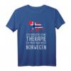 Ich Brauche Keine Therapie Ich Muss Nur Nach Norwegen T-Shirt mit Elch und Flagge – Perfekt für Norwegen-Urlaub & Fjordliebhaber