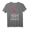 Ich Brauche Keine Therapie Ich Muss Nur Nach Norwegen T-Shirt mit Elch und Flagge – Perfekt für Norwegen-Urlaub & Fjordliebhaber