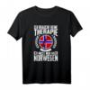 Keine Therapie - Ich muss nur nach Norwegen T-Shirt mit Flagge - Perfektes Geschenk für Norwegen-Urlaub, Wohnmobil- und Ferienhaus-Fans