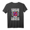 Keine Therapie - Ich muss nur nach Norwegen T-Shirt mit Flagge - Perfektes Geschenk für Norwegen-Urlaub, Wohnmobil- und Ferienhaus-Fans