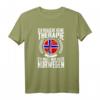 Keine Therapie - Ich muss nur nach Norwegen T-Shirt mit Flagge - Perfektes Geschenk für Norwegen-Urlaub, Wohnmobil- und Ferienhaus-Fans