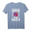 Keine Therapie - Ich muss nur nach Norwegen T-Shirt mit Flagge - Perfektes Geschenk für Norwegen-Urlaub, Wohnmobil- und Ferienhaus-Fans