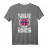 Keine Therapie - Ich muss nur nach Norwegen T-Shirt mit Flagge - Perfektes Geschenk für Norwegen-Urlaub, Wohnmobil- und Ferienhaus-Fans