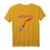 Norwegen T-Shirt mit Flagge – Geschenkidee für Skandinavien-Fans, Wikinger, Angler & Urlauber zu Weihnachten & Geburtstag