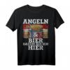 Herren Angeln in Norwegen T-Shirt – Lustiges Heilbutt & Bier Spruch Geschenk für Angelurlaub 2023