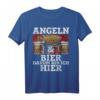 Herren Angeln in Norwegen T-Shirt – Lustiges Heilbutt & Bier Spruch Geschenk für Angelurlaub 2023