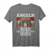 Herren Angeln in Norwegen T-Shirt – Lustiges Heilbutt & Bier Spruch Geschenk für Angelurlaub 2023