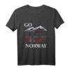 Auf geht es nach Norwegen Berge Drachenschiff T-Shirt – Perfektes Geschenk für Natur- und Reiseliebhaber, Familien & Wikinger-Fans