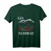 Auf geht es nach Norwegen Berge Drachenschiff T-Shirt – Perfektes Geschenk für Natur- und Reiseliebhaber, Familien & Wikinger-Fans