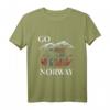 Auf geht es nach Norwegen Berge Drachenschiff T-Shirt – Perfektes Geschenk für Natur- und Reiseliebhaber, Familien & Wikinger-Fans