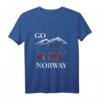Auf geht es nach Norwegen Berge Drachenschiff T-Shirt – Perfektes Geschenk für Natur- und Reiseliebhaber, Familien & Wikinger-Fans