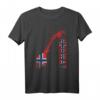 Norwegen T-Shirt mit Flagge – Skandinavien & Wikinger Geschenkidee für Urlaub, Norwegen-Fans & Angler