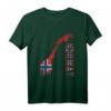 Norwegen T-Shirt mit Flagge – Skandinavien & Wikinger Geschenkidee für Urlaub, Norwegen-Fans & Angler