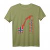 Norwegen T-Shirt mit Flagge – Skandinavien & Wikinger Geschenkidee für Urlaub, Norwegen-Fans & Angler