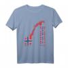 Norwegen T-Shirt mit Flagge – Skandinavien & Wikinger Geschenkidee für Urlaub, Norwegen-Fans & Angler