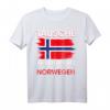 Tausche Arbeitsplatz Gegen Hütte in Norwegen T-Shirt – Lustiges Camping & Angler Motiv mit Norwegen Flagge für Outdoor-Fans