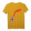 Norwegen T-Shirt mit Umriss und Flagge - Klassisch geschnitten, ideal als Souvenir oder Fanartikel