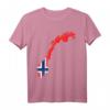 Norwegen T-Shirt mit Umriss und Flagge - Klassisch geschnitten, ideal als Souvenir oder Fanartikel