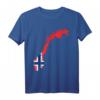Norwegen T-Shirt mit Umriss und Flagge - Klassisch geschnitten, ideal als Souvenir oder Fanartikel