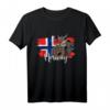 Norwegen T-Shirt mit Flagge und Karte - Lustiges Vintage Norwegen Shirt für Herren, Damen und Kinder zum 17. Mai & Norwegen-Patriotik