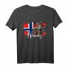 Norwegen T-Shirt mit Flagge und Karte - Lustiges Vintage Norwegen Shirt für Herren, Damen und Kinder zum 17. Mai & Norwegen-Patriotik