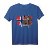 Norwegen T-Shirt mit Flagge und Karte - Lustiges Vintage Norwegen Shirt für Herren, Damen und Kinder zum 17. Mai & Norwegen-Patriotik