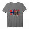 Norwegen T-Shirt mit Flagge und Karte - Lustiges Vintage Norwegen Shirt für Herren, Damen und Kinder zum 17. Mai & Norwegen-Patriotik