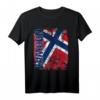 NORWEGEN Flagge T-Shirt für Damen, Herren & Kinder – Klassisch geschnitten mit doppeltem Saum