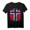 NORWEGEN Flagge T-Shirt für Damen, Herren und Kinder – Klassisch geschnitten mit doppelt genähtem Saum