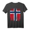 NORWEGEN Flagge T-Shirt für Damen, Herren und Kinder – Klassisch geschnitten mit doppelt genähtem Saum