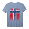 NORWEGEN Flagge T-Shirt für Damen, Herren und Kinder – Klassisch geschnitten mit doppelt genähtem Saum