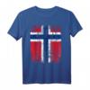 NORWEGEN Flagge T-Shirt für Damen, Herren und Kinder – Klassisch geschnitten mit doppelt genähtem Saum